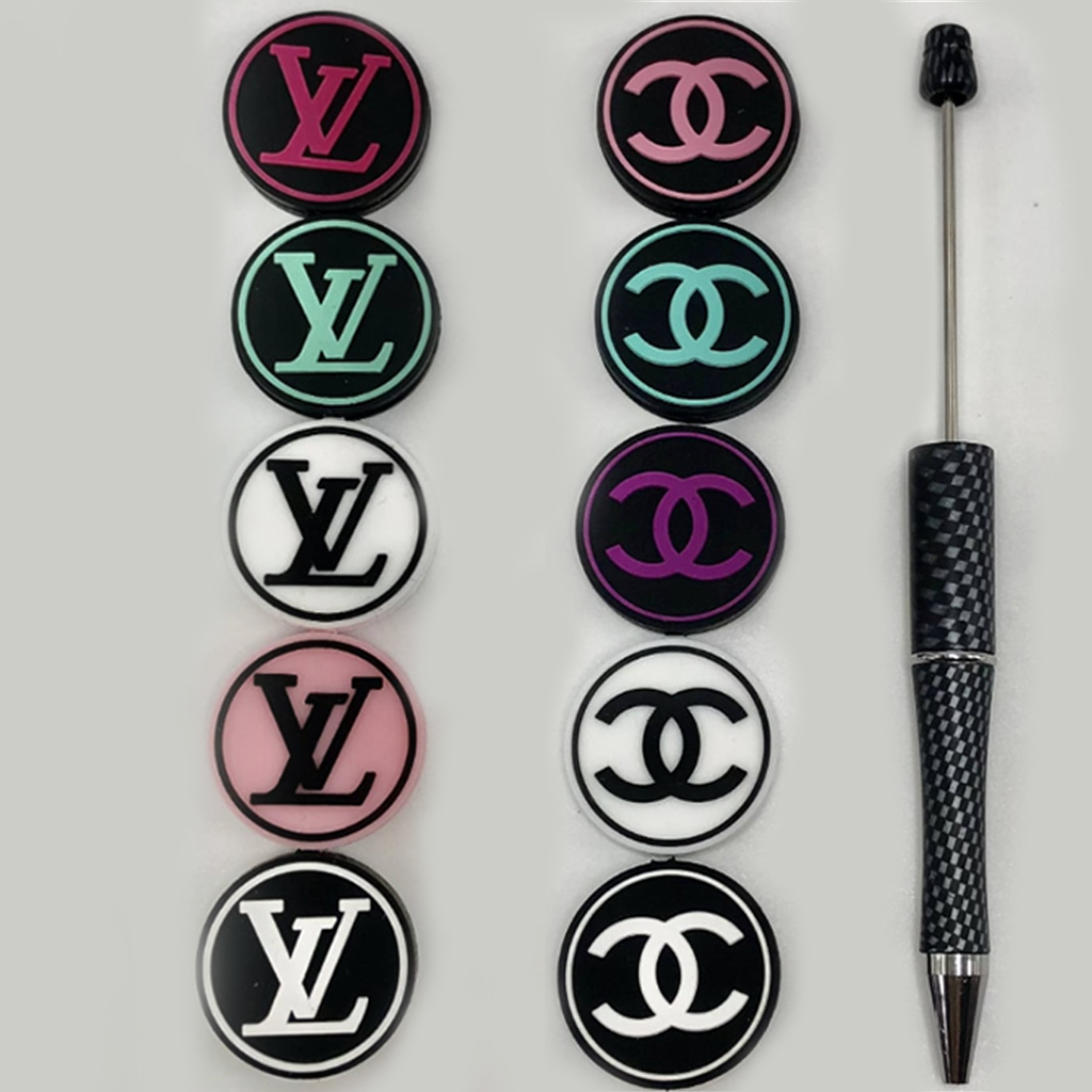 CCC VL Round Silicone Focal Beads,Random Mix