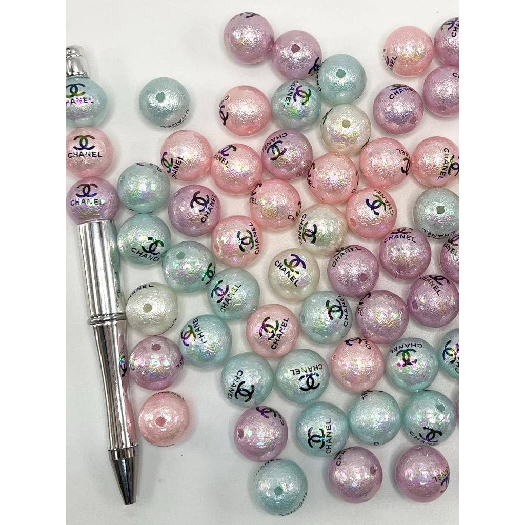 CC UV Coating Pear Acrylic Beads, 16mm, XBL