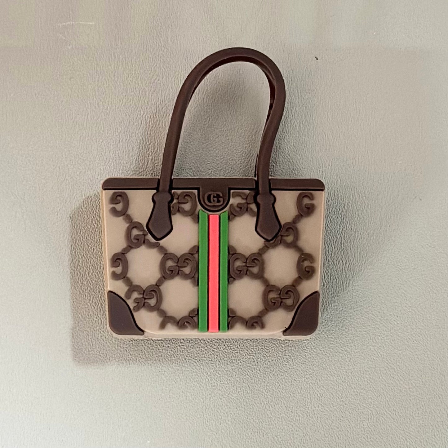 Designer VL Bag Purse Rubber Charm,Around 42*54MM Random Mix,No Hole