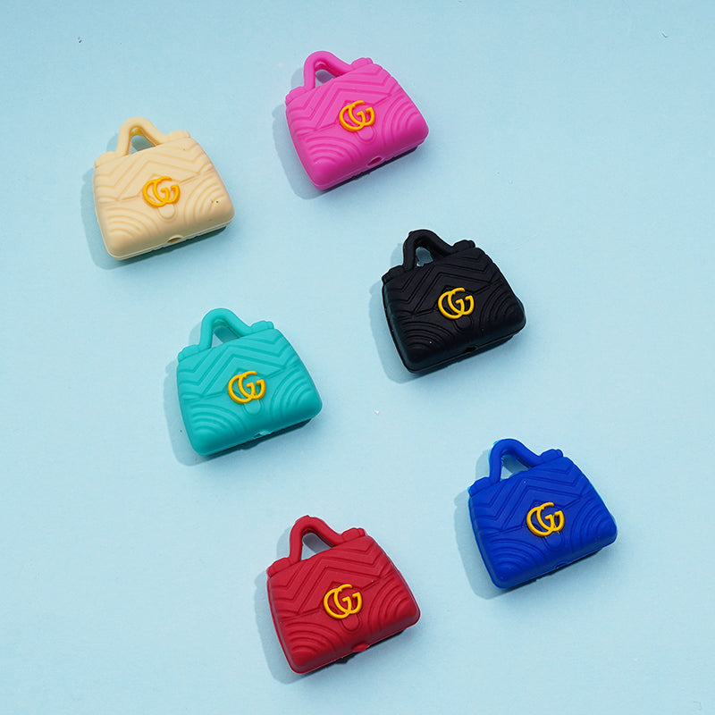 GG Colorful Handbag Silicone Focal Beads
