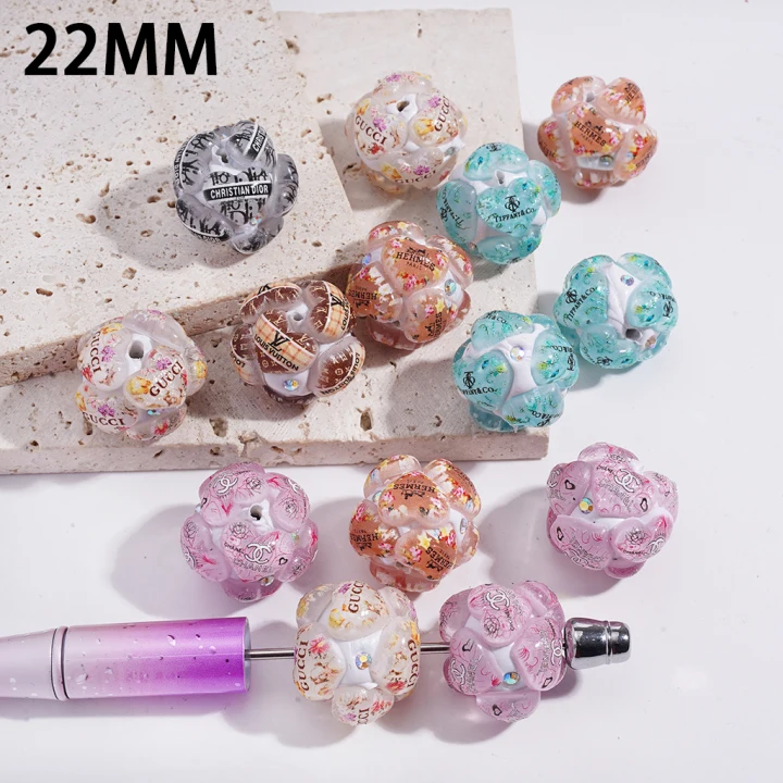 VL CC GC MH TF DR Beautiful Heart Pattern Mixed Style Clay Beads,AX