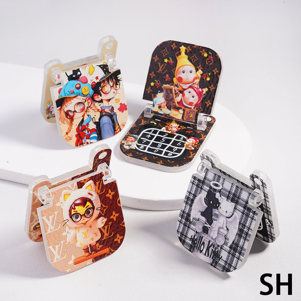 HK POP Mart VL Inspired Cartoon Acrylic in Flip phone shape, Random Mix, SH