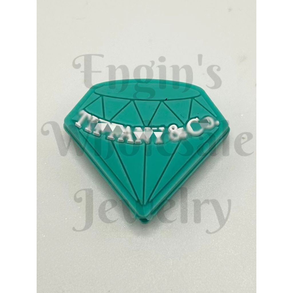 Diamond Shape Tiffan Silicone Focal Beads,HZ