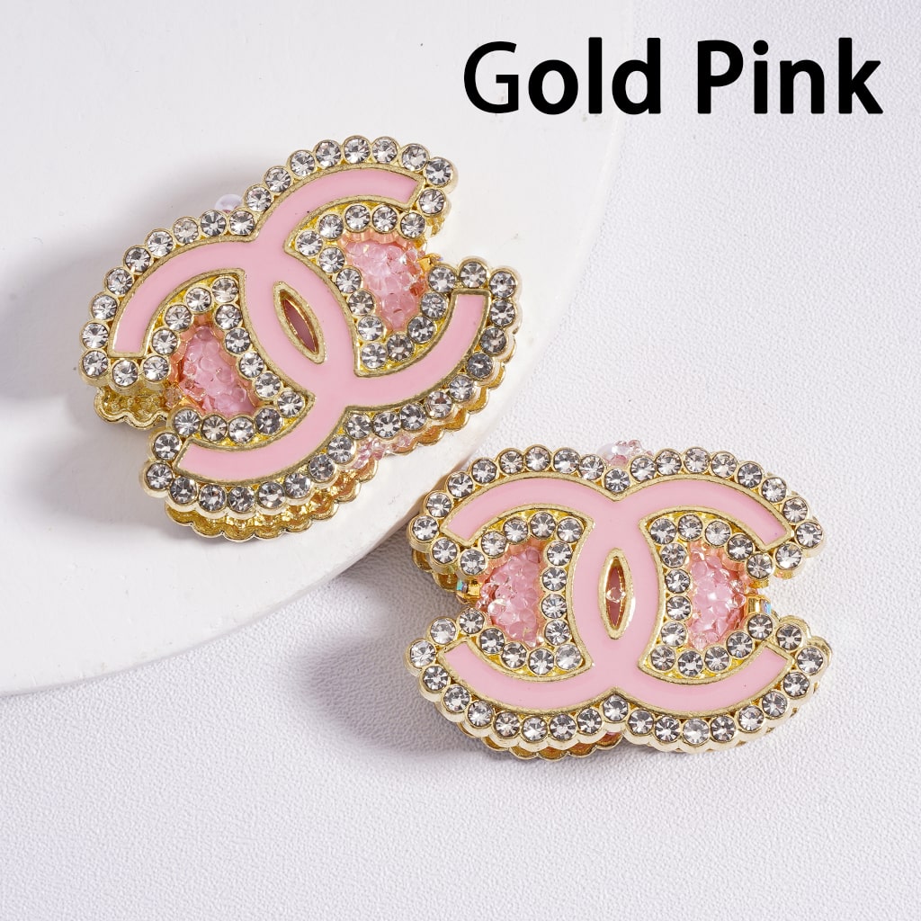 CCC Fancy Alloy Sugar Beads with Clear & AB Rhinestones White Pearls 24*33MM