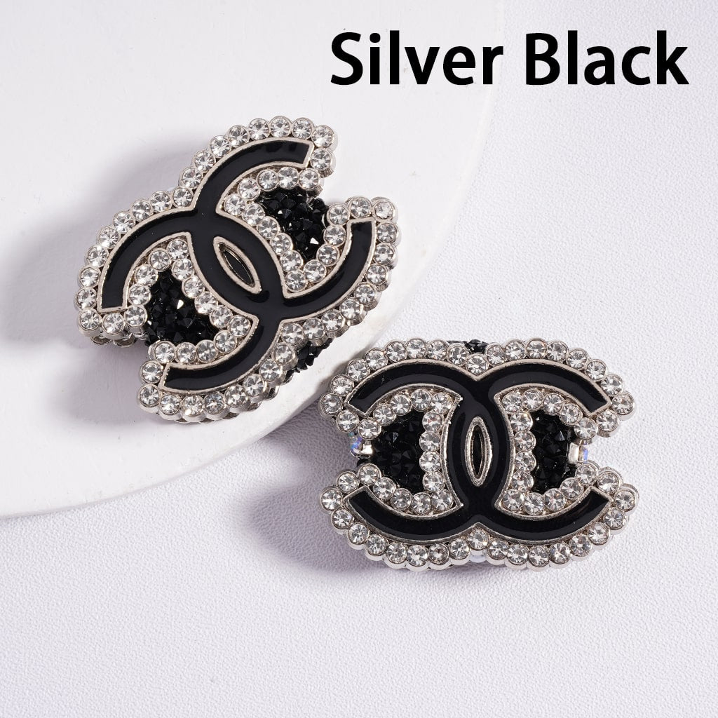 CCC Fancy Alloy Sugar Beads with Clear & AB Rhinestones White Pearls 24*33MM