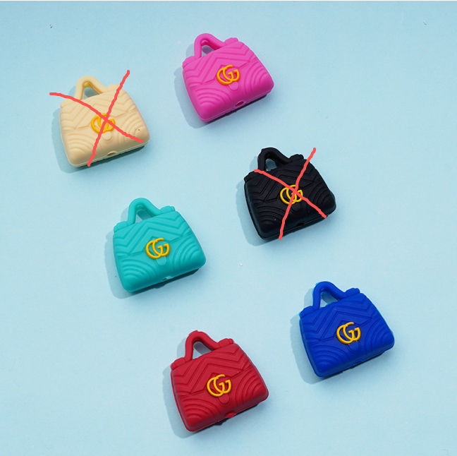 GG Colorful Handbag Silicone Focal Beads
