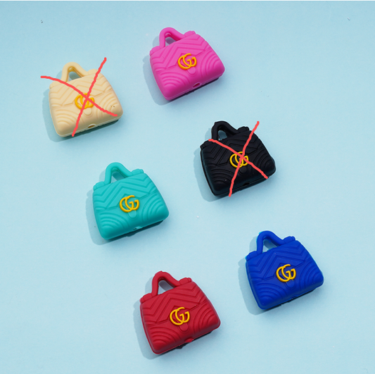 GG Colorful Handbag Silicone Focal Beads
