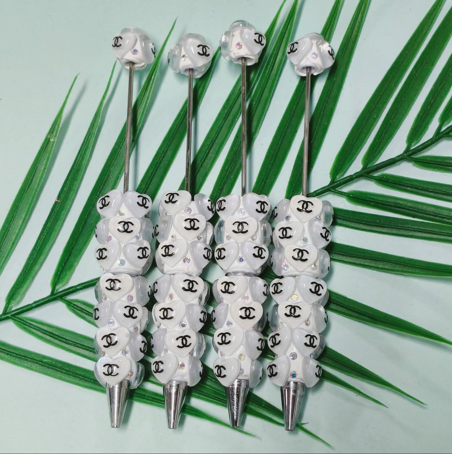 Double C Heart Diamond Beaded Pen Clearance sale of inventory at discounted prices.