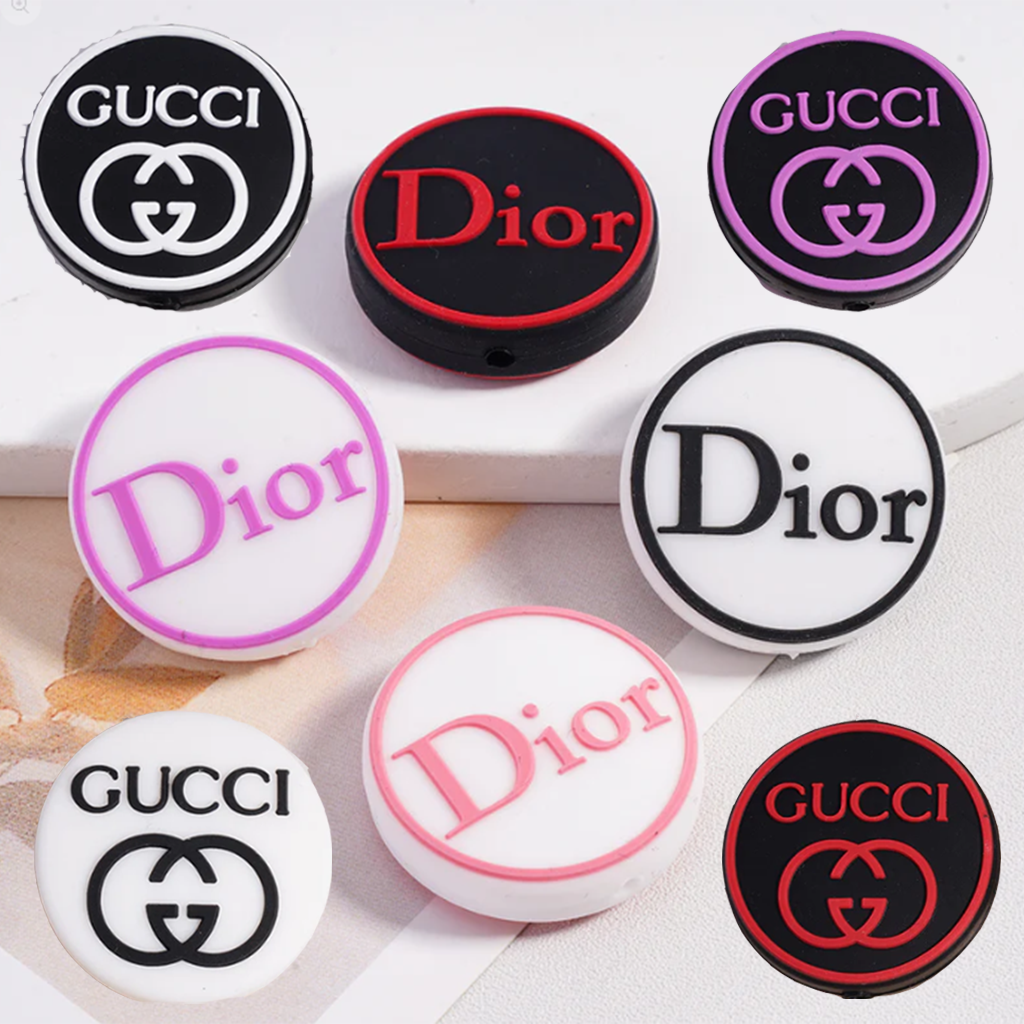 DIO GGG Round Silicone Focal Beads,Random Mix