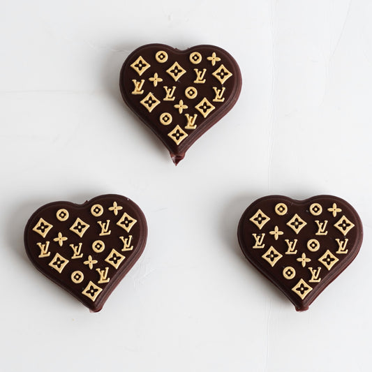 VL Heart Brown Silicone Focal Beads