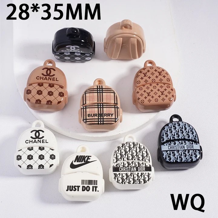 CC VL Dio BB Nik Acrylic Cute Mini Backpack, 28*35mm, NO HOLE, Random Mix, WQ