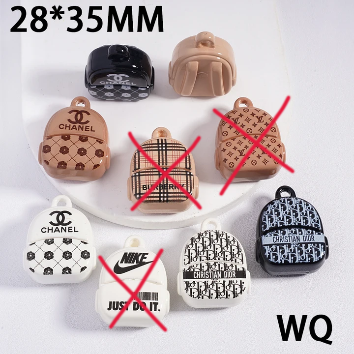 CC VL Dio BB Nik Acrylic Cute Mini Backpack, 28*35mm, NO HOLE, Random Mix, WQ