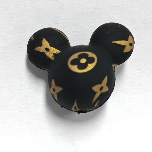 Mouse  VL Black Silicone Focal Beads