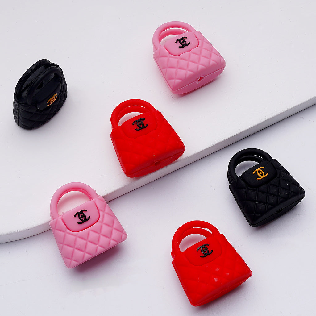 CC Colorful Handbag Silicone Focal Beads