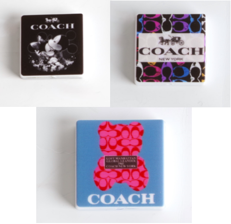 Designer Coach  Silicone Focal Beads, Random Mix