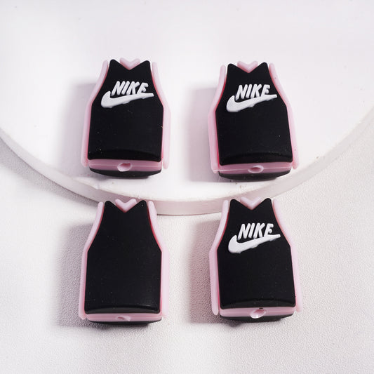 Nik 3D Black Sleeveless Training Suit with Silicone Focal Beads, QF