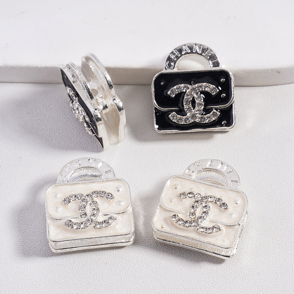 Colorful CC Handbag Alloy Acrylic Beads