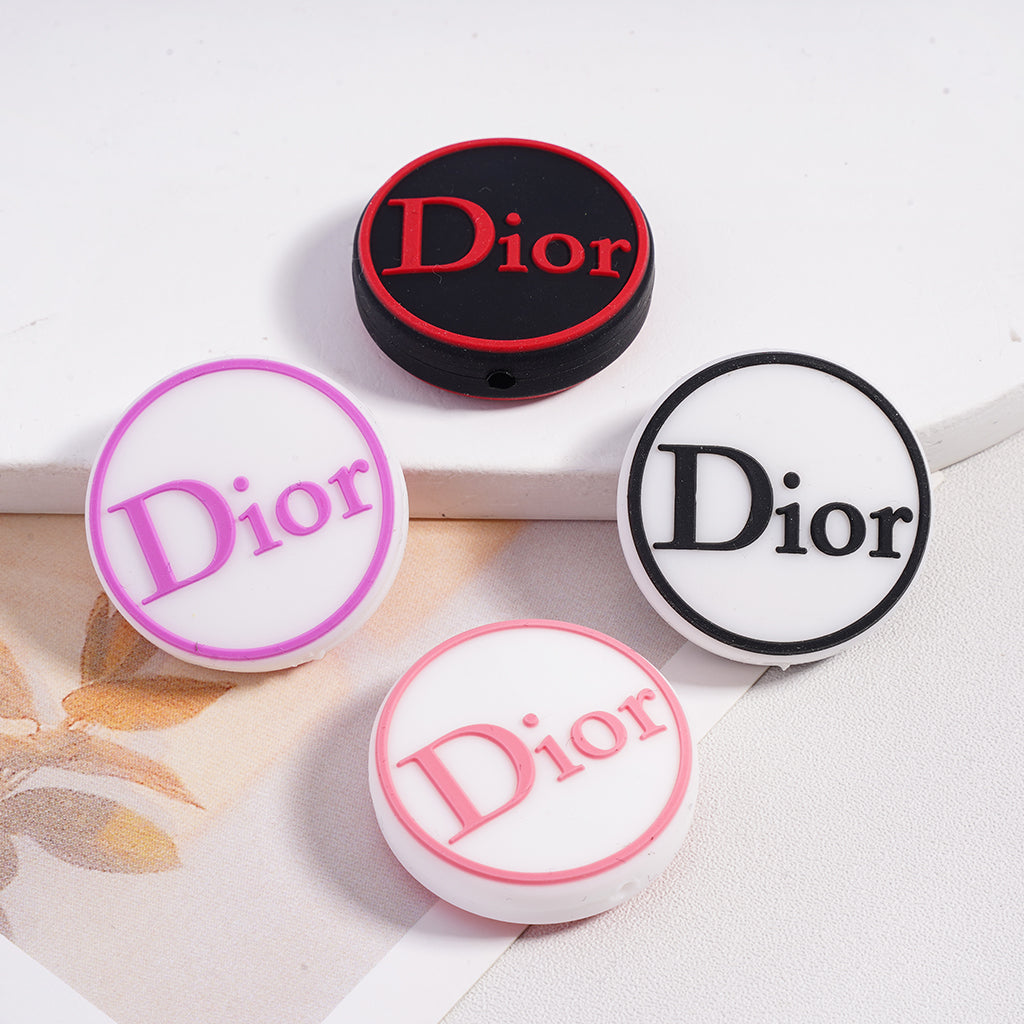 DIO Round Silicone Focal Beads,Random Mix