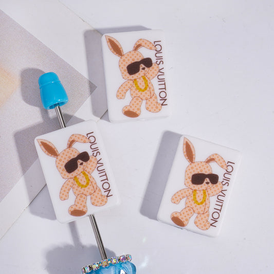 Fashion VL Style, Gold Chain Sunglasses Pattern Rabbit, DIY Accessories,  Silicone Focal,JH