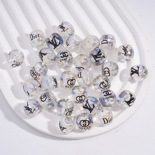 Transparent Mini Barrel-Shaped Acrylic Beads,10.7*11.9MM,XY
