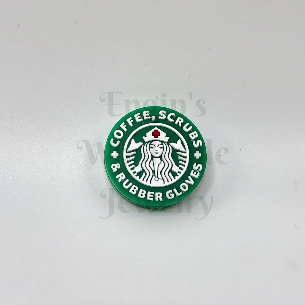 Starbu Coffee Silicone Focal Beads