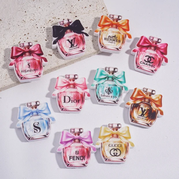 Designer Perfume Bottle Focal Beads,Random Mix,JH